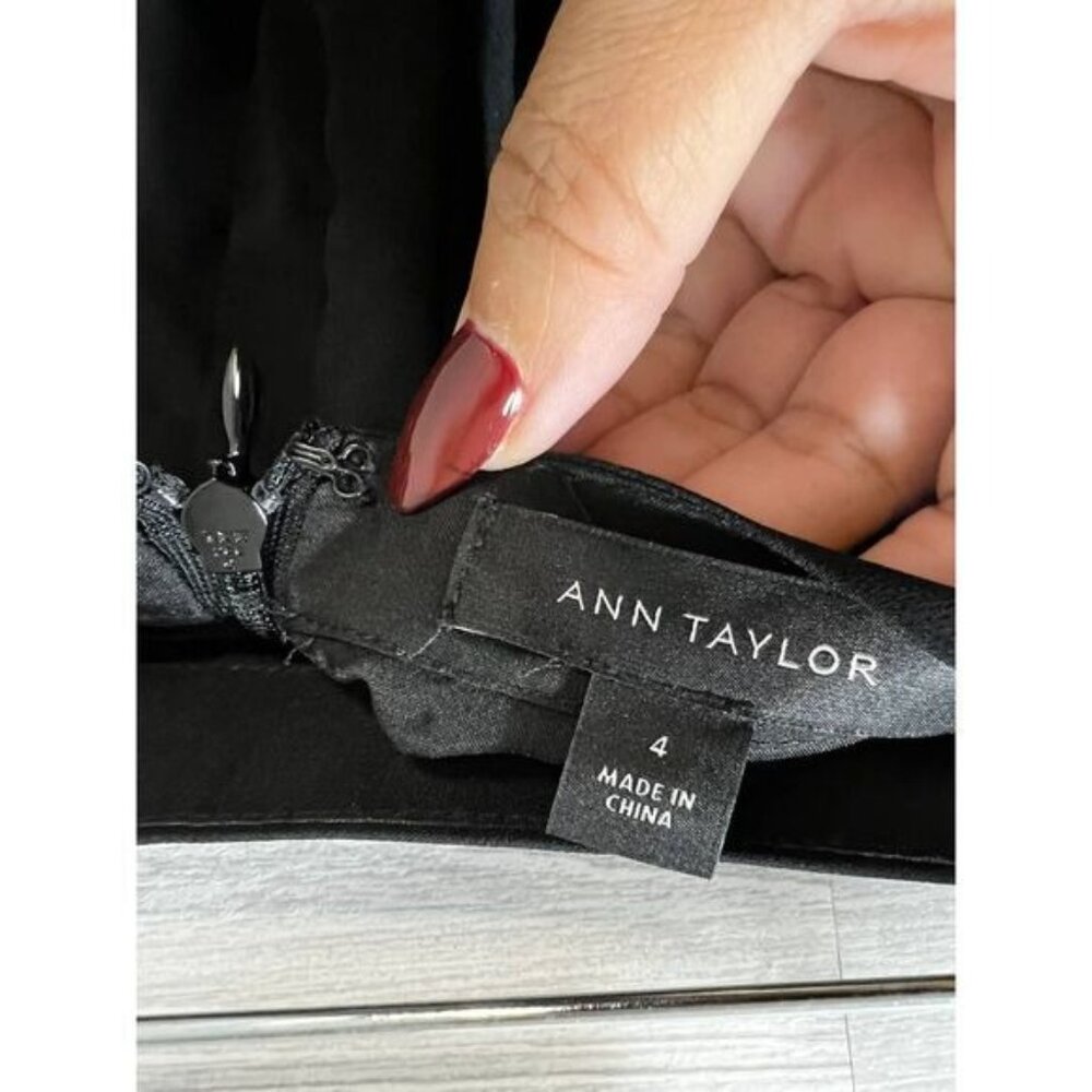 Ann Taylor Pleated Midi Skirt Colorblock‎ Size 4 NEW - Picture 4 of 5